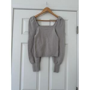 H&M Square Neck Puff Sleeve Sweater XS